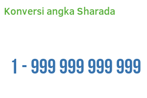 Konversi angka Sharada: dari 1 sampai 999 999 999 999